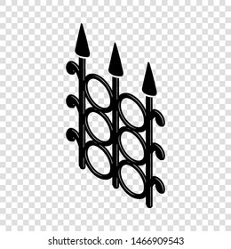 Metal fence icon. Simple illustration of metal fence vector icon for web