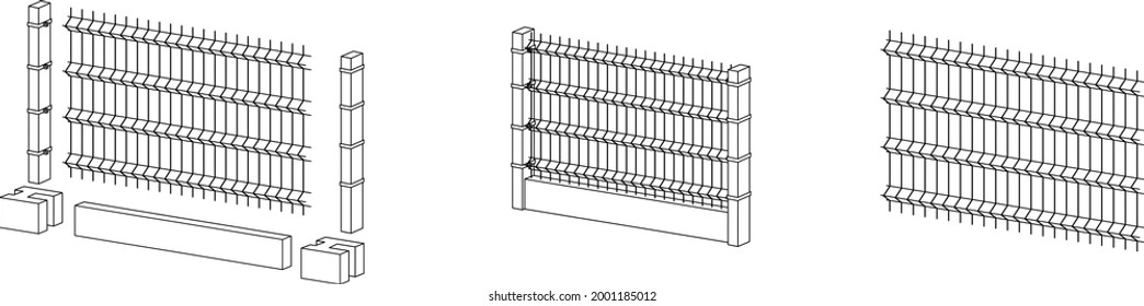 metal fence icon , vector