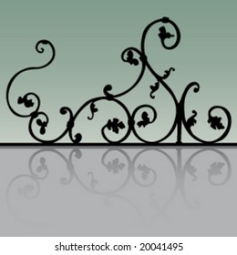 metal fence with nice floral frets