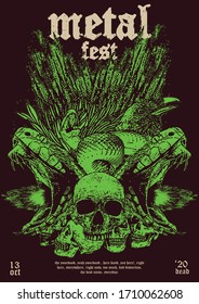 Metal Fest Gig Poster Flyer Vorlage