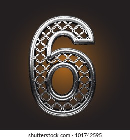 Metal figure made in vector