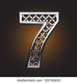 Metal figure made in vector