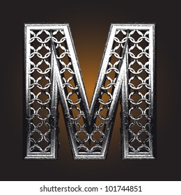 Metal figure made in vector