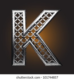 Metal figure made in vector