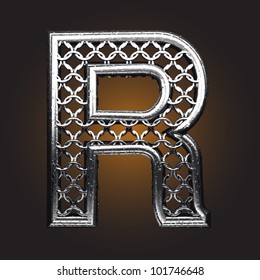 Metal figure made in vector