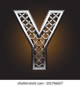 Metal figure made in vector