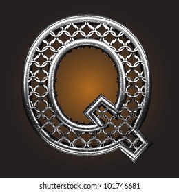 Metal figure made in vector