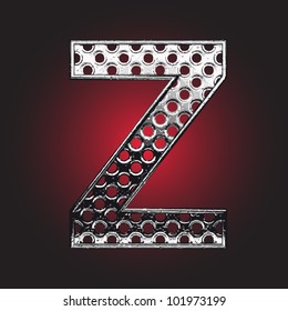 Metal figure made in vector
