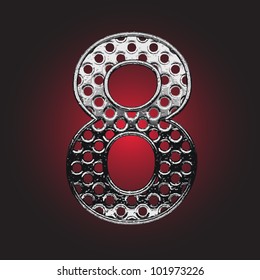 Metal figure made in vector