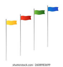 Metal flags cloth colored wind