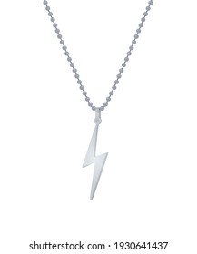 Metal flash chain. vector illustration