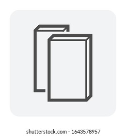 Metal or flat bar vector icon.
Rectangle profile section shape.
That alloy of iron from steel production industry and metallurgy.
For cnc milling, tool, mechanical part and building frame structure.