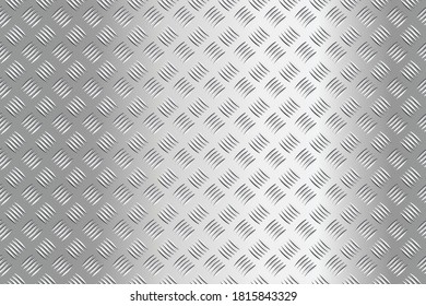 Metal flooring seamless pattern. Steel diamond plate, industry iron floor texture background. Rough stainless walkway, grid floor vector illustration