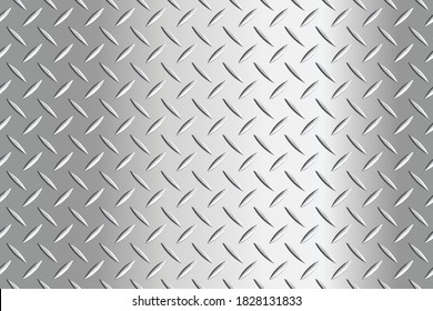 Metal flooring seamless pattern. Steel diamond plate, industry iron floor texture background. Rough stainless walkway, grid floor vector illustration