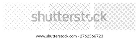 Metal flooring seamless pattern. Steel diamond plate, industry iron floor texture background. Rough stainless walkway, grid floor vector illustration