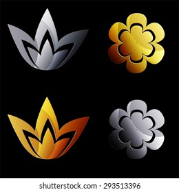 metal flower logo