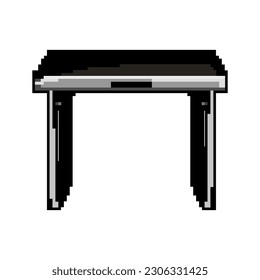 metal folding table game pixel art retro vector. bit metal folding table. old vintage illustration