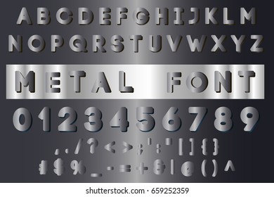 metal font Alphabet