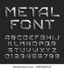 Fuente de metal con Ilustración vectorial de números