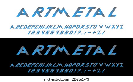 metal font set