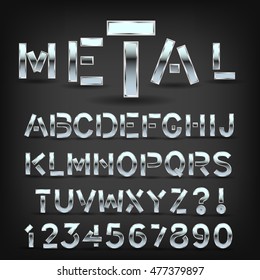 Metal Font Shadow On Black Background Stock Vector (Royalty Free ...