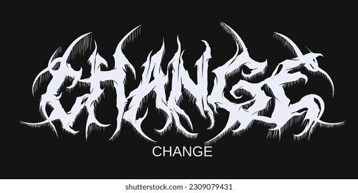 Metal Font Vector Design, and Graphics For Tshirt, Streetwear