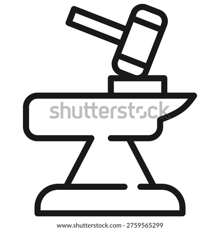 Metal Forging Icon Element For Design