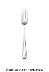 Metal fork isolated on white background, illustration.