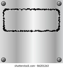 Metal frame abstract background. Vector illustration.
