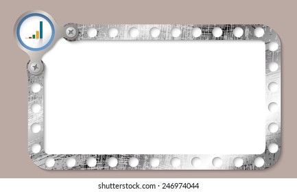 metal frame for any text and graph