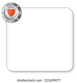metal frame for any text with heart