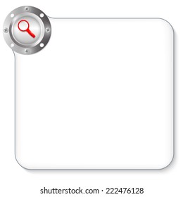 metal frame for any text with magnifier