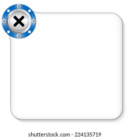 metal frame for any text with multiplication symbol