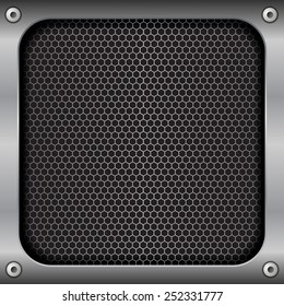 Metal frame background texture - vector illustration