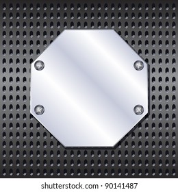 Metal frame on the grid