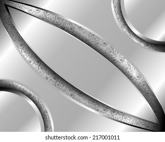 Metal frame with pattern and place for text
