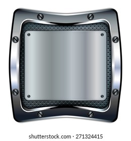 Metal Frame Steel Plate Notepad Board Chrome Border 