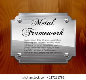 Metal framework on wooden structure