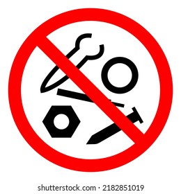 Metal Free Zone Symbol Sign ,Vector Illustration, Isolate On White Background Label .EPS10