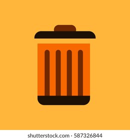 metal garbage can