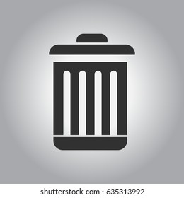 metal garbage can
