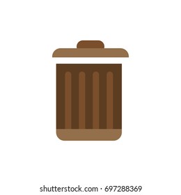 metal garbage can