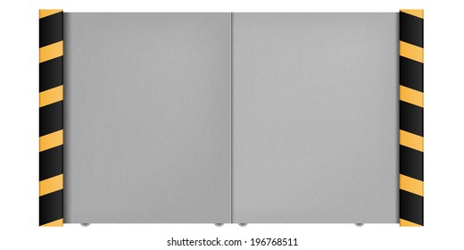 Metal gate on a white background. Vector illustration