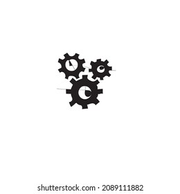 metal gear icon silhouette illustration icon vector continuous line