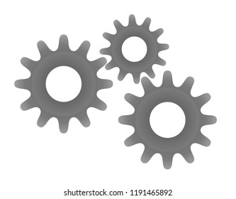 Metal gear. vector illustration