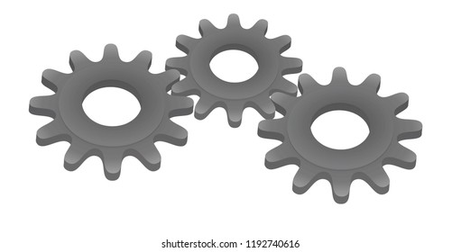 Metal gear. vector illustration