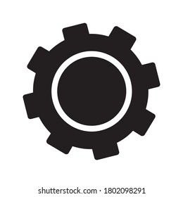 Metal gears and cogs vector. Gear icon flat design. Mechanism wheels logo