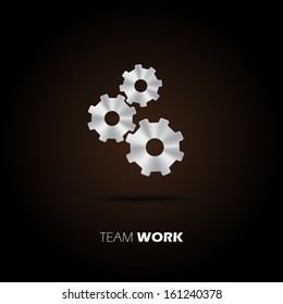 Metal Gears icon. Vector illustration