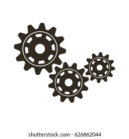 Metal gears set. Factory gears vector icon. Mechanical gear. The image of the gear. Machine gear. Cogwheel gear