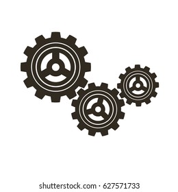 Metal gears set. Factory gears vector icon. Mechanical gear. The image of the gear. Machine gear. Cogwheel gear.